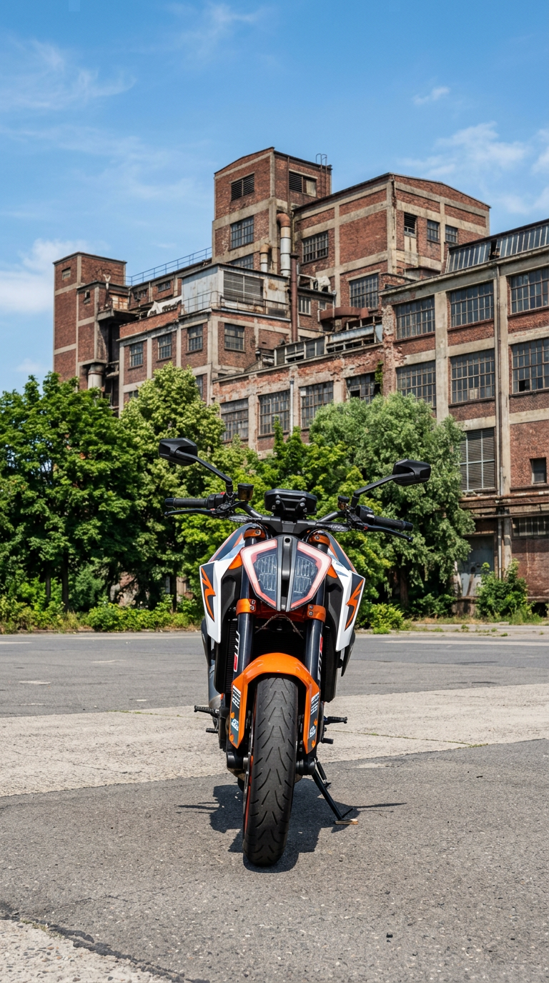 ktm super duke motorrad in frontansicht